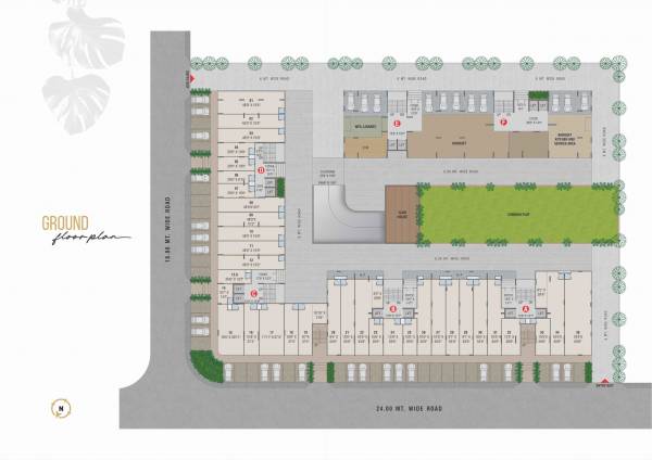  apartment Tower 1 Cluster Plan