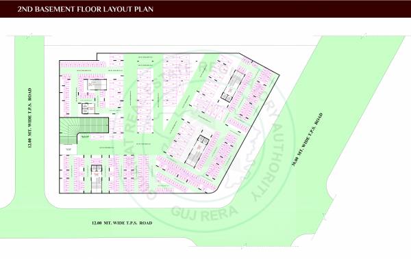  rudraksha A To D Cluster Plan for 2nd Basement  Floor